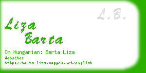 liza barta business card
